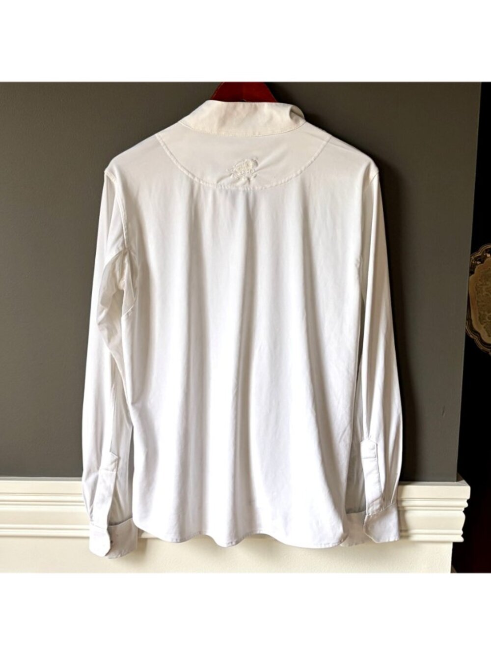 Piper SmartPak White Long Sleeve Riding Show Shirt Snap Front Tech Womens XL - Picture 3 of 4